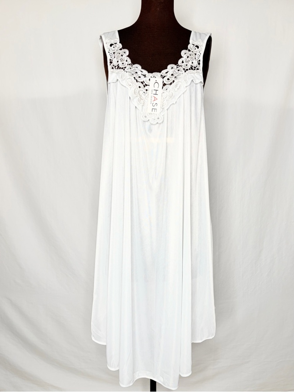 White Sheer Lace Nightgown Midi Sleeveless NWT Romantic Lingerie